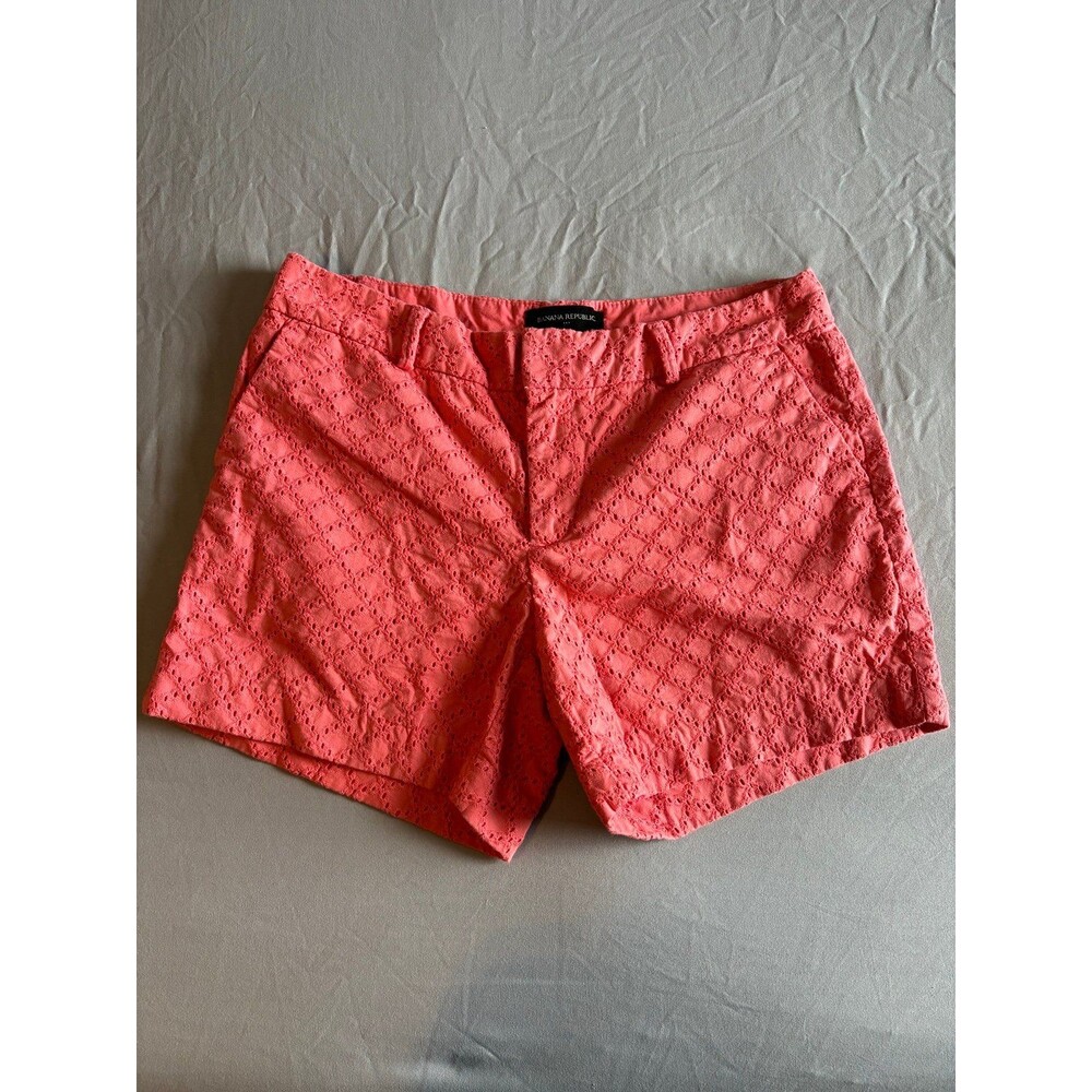 Banana Republic Coral Eyelet Shorts